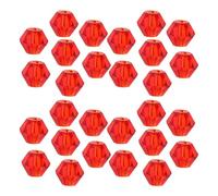 Homoyoyo Perles Espacement Bicone Rouge Perles Plastique Transparent Facettées pour Bijoux DIY Fournitures pour Bracelets Colliers Boucles Oreilles Artisanales