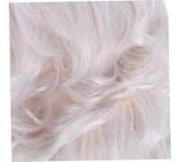 Homoyoyo Perruque Courte Argentée Seniors Synthétique Ondulée Confortable et Style Naturel pour Usage et Cosplay Halloween