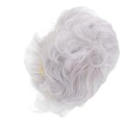 Homoyoyo Perruque Courte Grise Fibre Haute Température Douce Style Accessoire Costume pour Événements et Cosplay