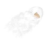 Homoyoyo Perruque D'anime Perruques Avec Frange Coloré Longue Perruque Partie Perruque Ondulée Avec Frange Bouclé Perruque Frisée De Lacet Vague Perruque Cosplay Duveteux Blanche