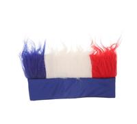 Homoyoyo Perruque De Supporter De Foot Pour Match Soirée à Thème Perruque Rouge Et Bleue Accessoire Créatif Et Original Cheveux Artificiels
