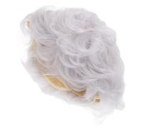 Homoyoyo Perruque Grise Courte Bouclée Fibre Haute Température pour Femmes Adultes Style Européen Réaliste Confortable pour Costume de Dame