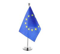 Homoyoyo Petit Drapeau de Table Union Européenne Support Stable pour Décoration de t Décorations de Noël de Table