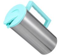 Homoyoyo Pichet à Boissons en Acier Inoxydable 2,5 L, Bouilloire à Eau Froide Nordique Verte, Pot à Jus Grosse Capacité Large Ouverture pour Pique-niques et Repas en Famille