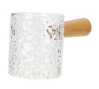 Homoyoyo Pichet à Lait en Verre Poignée en Récipient à Crème Multi-Usages Pichet à Café pour Latte Art pour Restaurants et Cafés 300 Ml