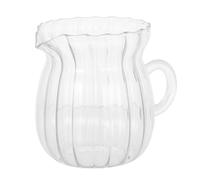 Homoyoyo Pichet à Lait Verre Transparent Mini Cruche pour Espresso et Café Design Rayé Vertical Compatible - Pratique pour Thé et Sauces