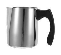 Homoyoyo Pichet à Mousser le Lait 600 Ml en Acier Inoxydable avec Poignée Plastique Isolante, Graduations Précises, pour Latte Art, Café Chaud, Pâtisserie et Fonte de Cire Réutilisable
