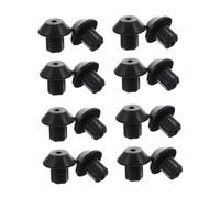 Homoyoyo Pieds de Grille en Caoutchouc Empêchent le Basculement des Casseroles 48pcs Accessoires de Stabilisation et Nivellement Couleur Noire pour Brûleur de Cuisinière à Gaz