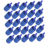 Homoyoyo Pierre à Air Aquarium Cylindrique 25 Pièces, Diffuseur de Bulles Bleu, Petite Pierre à Bulles pour Pompe à Air, Oxygénation et Filtration d'eau, Accessoire Aquarium Poisson,