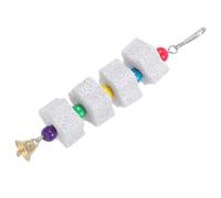 Homoyoyo Pierre à Mâcher Naturelle pour Perroquets et Écureuils à Mâcher Suspendu en Pierre Naturelle Bloc de Ronge pour Bec et Dents pour L'Hygiène Dentaire des Petits Animaux