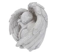 Homoyoyo Pierre Tombale Commémorative pour Chat Ange en Résine, Sculpture Artisanale, Décor Jardin Extérieur, Statue Funéraire pour Animaux de Compagnie