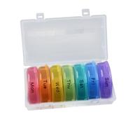 Homoyoyo Pilulier Hebdomadaire Compartiments Pour Comprimés Et Vitamines Étui Rond Portable Pour Médicaments Organisation Facile Pour Voyages