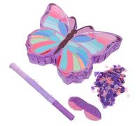 Homoyoyo Piñata Violette avec Bâton Masque et 50G de Confettis - Décoration Anniversaire Fille Jeu à Casser pour Fête Fournitures Piñata Thème Animation Ludique