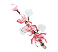 Homoyoyo Pince à Cheveux à Fleurs Chinoises Rouge, Taille Moyenne, Barrettes Décoratives Antidérapantes, Pour Femmes Et Filles, Accessoire Coiffure Hanfu Traditionnel Chinois