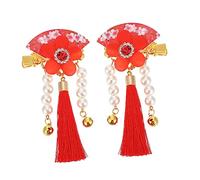 Homoyoyo Pince à Cheveux Antique à Fleurs Perlé Taille Garçon Et Filles Épingle à Cheveux De Bec De Canard Habillage Traditionnel Pour Petite Fille