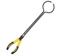 Homoyoyo Pince à Creuset Circulaire pour Fusion et Coulée, Outil de Serrage Long Manche Jaune, Accessoire de Laboratoire Léger et Sécurisé pour Affinage Métaux Précieux, Outils Bijoux