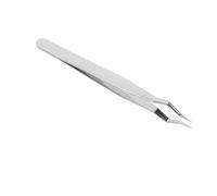 Homoyoyo Pince à Épiler pour Extensions de Cils en Touffes en Métal Argenté Pinces de Précision O pour Isoler les Cils Outil Léger et Facile à Nettoyer Usage Professionnel Domicile Kit