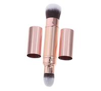 Homoyoyo Pinceau de Maquillage Double Embout Application Douce et Confortable Rétractable en Plastique Fibres Artificielles pour Poudre et Correcteur en Voyage