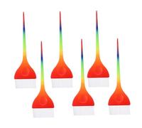 Homoyoyo Pinceau pour Capillaire Professionnel 6Pcs Manche Arc-en-Ciel Pratique pour Salon et Domicile Outil de Coloration Solide