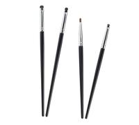 Homoyoyo Pinceaux Eyeliner Précision Pour Femmes 4 Pièces Taille Fine Poils De Martre Naturels Maquillage Des Yeux Usage Quotidien Outil De Beauté Compact Portable