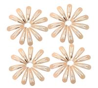 Homoyoyo Pinces à Cheveux Barrettes pour Fille 50 Pcs 4,8 Cm Métal Doré Pressions Accessoires Coiffure Garçon et Filles Bébés