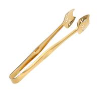 Homoyoyo Pinces Alimentaires 304 Acier Inoxydable Épaisses Dorées, Pinces de Cuisson à Tête Chat Antidérapante, Polyvalentes pour Buffet, Barbecue et Service Traiteur, Ustensiles Cuisine