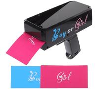 Homoyoyo Pistolet à Billets Factice Noir pour Révélation du - Accessoire Fête Garçon ou Fille - Kit Amusant pour Célébration Prénatale - Confettis pour Événement Surprise