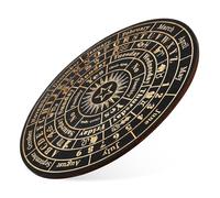 Homoyoyo Planche à Pendule Ronde Décorative Planche De Divination Pour Tarot Et Radiesthésie Plateau Bois Avec Marquages Clairs