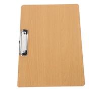 Homoyoyo Planchette à Pince Horizontale Bois avec Surface Lisse et Clip Métallique Clipboard Polyvalent pour Bureau et