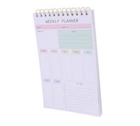 Homoyoyo Planificateur Hebdomadaire Non Daté à Spirale avec Couverture Transparente Carnet de Notes pour Listes de Tâches Bloc Notes Portable et pour Bureau et Organisation