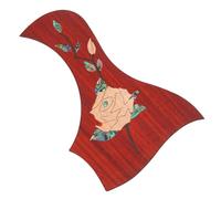 Homoyoyo Plaque de Protection Pickguard en Bois Massif Adhésif Double Face pour Guitare Folk, Accessoire Autocollant Anti-Rayures, Installation Rapide pour Guitaristes Acoustiques