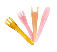 Homoyoyo Plaque De Raclage Gua Sha 4 Pièces Kit Massage En Résine Cire D'abeille Rose Et Café, 3 Griffes Demi-bâton Forme Y, Outil Traditionnel Visage Et Dos Pour Bien-détente