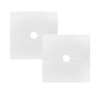 Homoyoyo Plaque de Recouvrement Prise Blanche Vierge 86 Type Plastique Solide 12 MM Lot de 2 Pièces Garniture d'Écusson Carrée Démontable pour Accessoires Plomberie Usage Intérieur