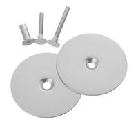 Homoyoyo Plaque de Recouvrement Serrure de Porte en Acier Inoxydable 67 Mm, Cache-trou de Pêne Dormant Rond, Lot de 2, Protection Sécurité et Intimité pour Porte Intérieure, Facile