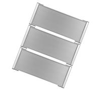 Homoyoyo Plaques Signalétiques de Porte 3 Pièces Aluminium Double Face 12X30 MM, Lot Supports Vierges pour Panneaux d'État Bureau et Identification