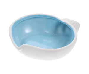 Homoyoyo Plat à Bijoux Décoratif en Céramique Forme de Conque Petit Format, Plateau à Clés et Anneaux pour Rangement Accessoires, Bol Décoratif Maison Salon Style Méditerranéen