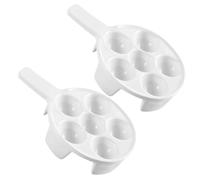 Homoyoyo Plat à Escargots en Céramique Blanc Poignée Ergonomique, Lot de 2 Petits Plats à Gratin Antidérapants pour Cuisson et Service, Maison et Restaurant, Moule à Pâtisserie Escargots