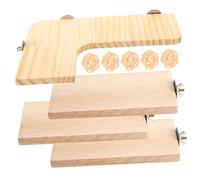 Homoyoyo Plate-Forme Bois Naturelle pour Petits Animaux Suspendu pour Hamster et Perruches de Accessoires de Cage Résistants et Stables pour Chinchillas Rats et Oiseaux