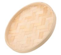 Homoyoyo Plateau Décoratif en Bambou Naturel Tressé à la Main Panier Mural Rond Non Peint 22×22 CM Décoration Polyvalente pour Salon Chambre et Service de Desserts Artisanaux