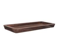 Homoyoyo Plateau Décoratif Rectangulaire en Bois Rustique, Plateau de Service à Café Polyvalent pour Salon Cuisine, Centre de Table Long en Bois, Décoration Campagnarde pour Maison, Facile