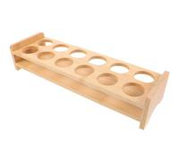 Homoyoyo Plateau Porte-Verres à Shot en Bois Naturel Organisateur Compact pour 12 Petits Verres à Liqueur Rangement Élégant pour Bar Maison et Événement Support Stable et Pratique