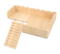 Homoyoyo Plateforme pour Hamster en Bois avec Échelle, Perchoir de Cage | Assemblage par Vis Fixe, Bords Arrondis et Surface Lisse, pour Gerbilles et Souris