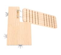 Homoyoyo Plateforme Suspendue en Bois Échelle Épaisse pour Hamster, d'escalade Sécurisé pour Cage de Petits Rongeurs Joueurs Style Aléatoire