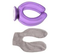 Homoyoyo Poche de Glace et Bouillotte Cervicale de U Bouillotte Portable Housse Douce Grise Compresses de Gel Glacé Nuque Épaules Utilisation Maison et Voyage Pack Chaud/Froid
