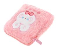 Homoyoyo Pochette Menstruelle en Peluche Rose Grosse Capacité, Fermeture Éclair Pratique, Rangement des Serviettes Hygiéniques et Petits Objets Personnels