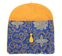 Homoyoyo Pochette Vintage pour Écritures Bouddhistes De Rangement pour Musique pour Étudiants Et Voyages Design Élégant Brocart Cobalt