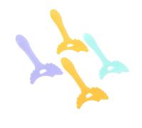 Homoyoyo Pochoirs Eyeliner Multifonction en Silicone 4 Pièces Compact Léger Outil Maquillage pour Femmes Débutantes Fards à Paupières Mascara Aide Couleur Aléatoire Style Aléatoire