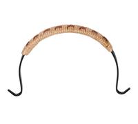 Homoyoyo Poignée de Bouilloire Compacte en Fer et Cuir Suédé, Accessoire la Cuisine Rétro pour Manipulation Facile, Poignée de Théière Résistante à L'Usure, 13X10X1,5Cm Usage Quotidien