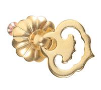 Homoyoyo Poignée de Tiroir en Laiton Massif, Bouton Décoratif Chinois à Motif Nuage, Petite Poignée Annulaire Vintage pour Meuble, Tirette Unique, Accessoire Déco Intérieure, Finition