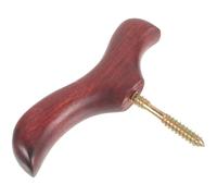 Homoyoyo Pommeau de Canne en Bois Massif Ergonomique pour Hommes et Femmes Accessoire de Canne de Marche Artisanal Poli Sculptée en Bois D’Ébène D’Afrique Adapté à la Randonnée et Usage